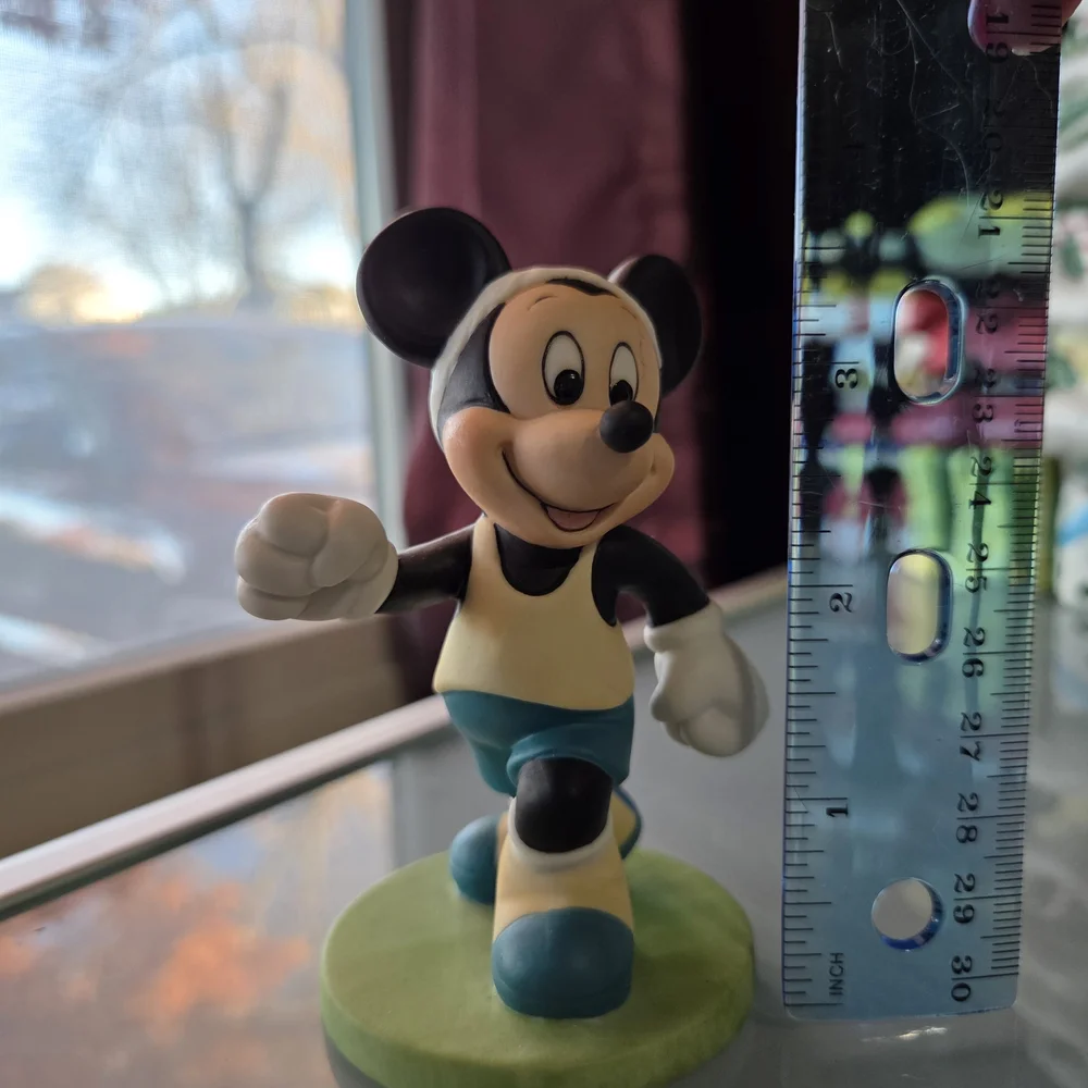 Vintage Disney Mickey Mouse Exercising Figurine